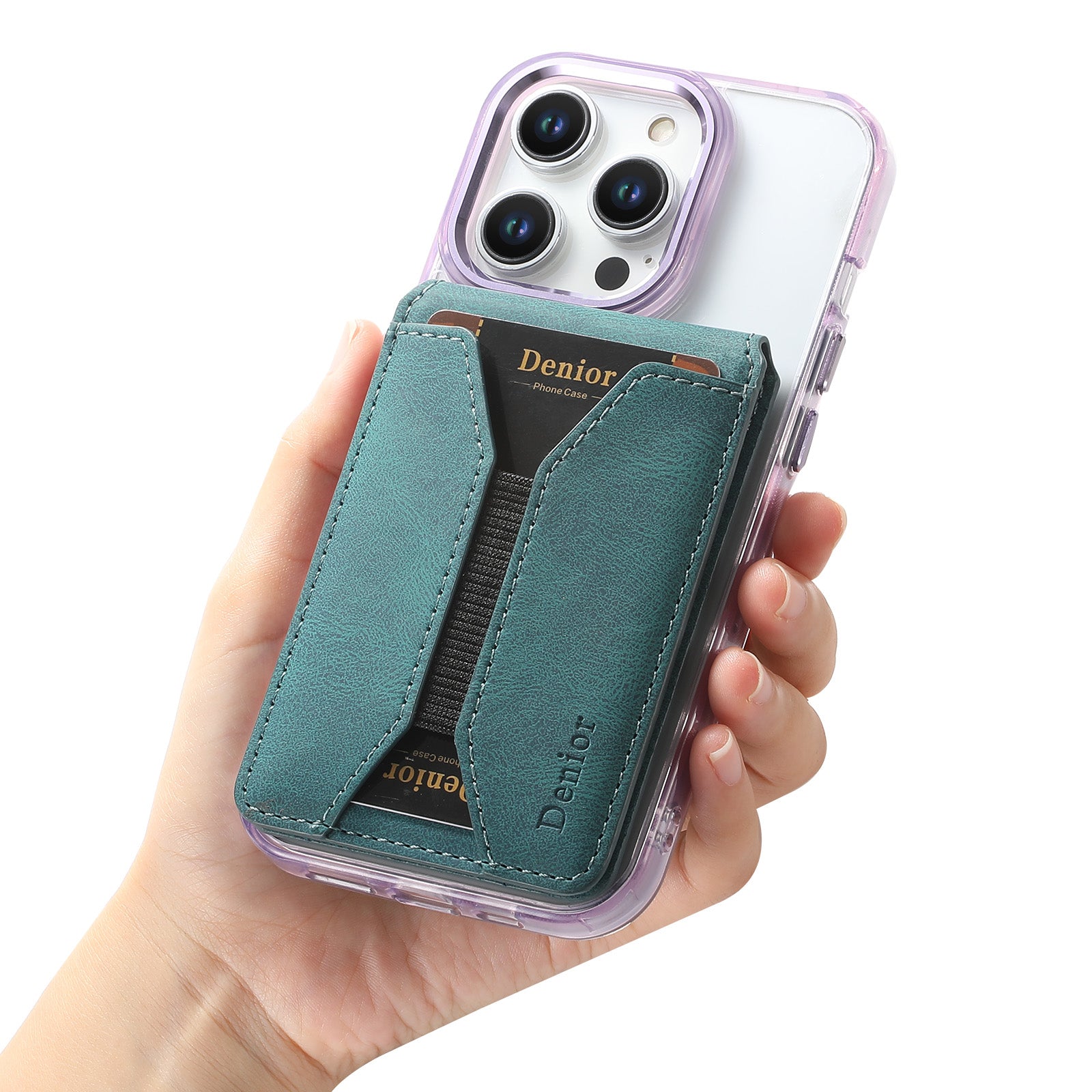Magnetic Elastic Rope Design Card Holder (Blue)