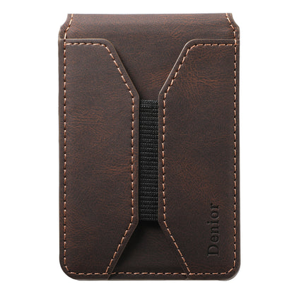 Magnetic Elastic Rope Design Card Holder (Brown)