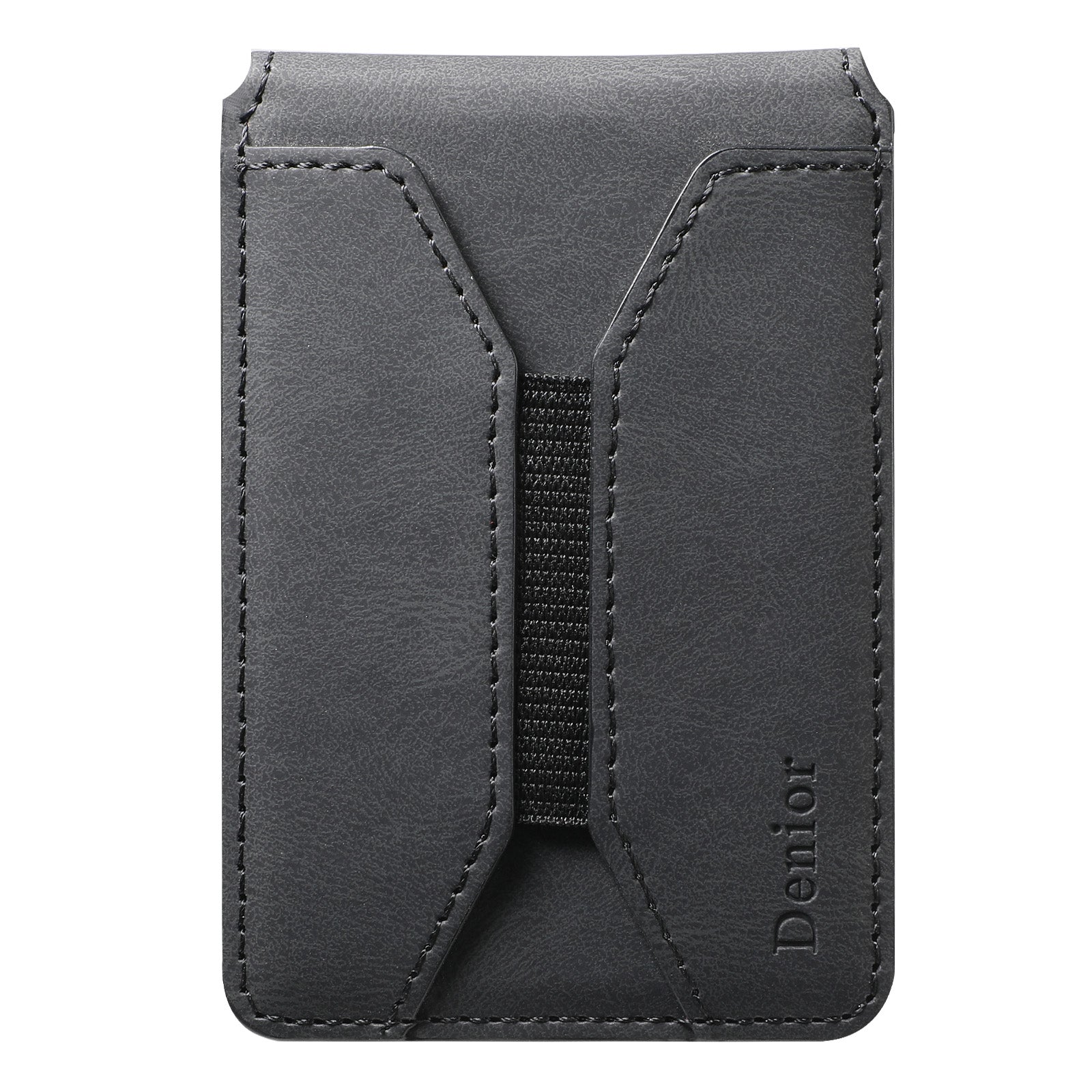 Magnetic Elastic Rope Design Card Holder (Black)