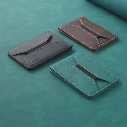 Magnetic Elastic Rope Design Card Holder (Brown)